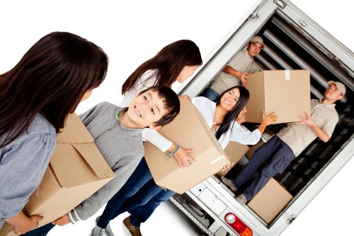 Moving team preparing a flat removal in South Kensington