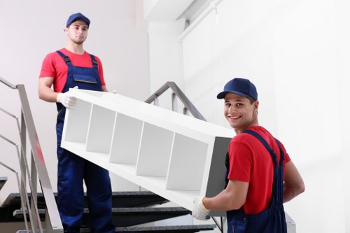Professional removal team planning a move in South Kensington