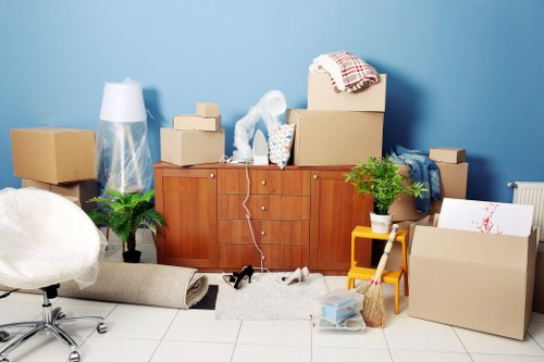 Commercial moving team planning a business relocation in South Kensington