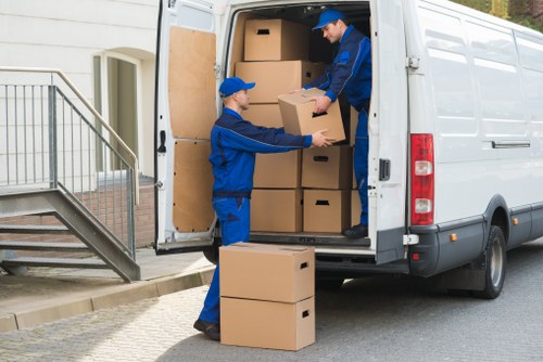 Professional removal team planning a move in South Kensington