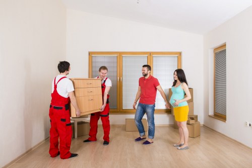 Medium-sized removal truck for house and office moves in Southkensington