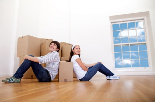 Local moving van handling a city relocation