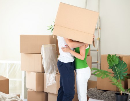 Removal van loaded for a South Kensington apartment relocation
