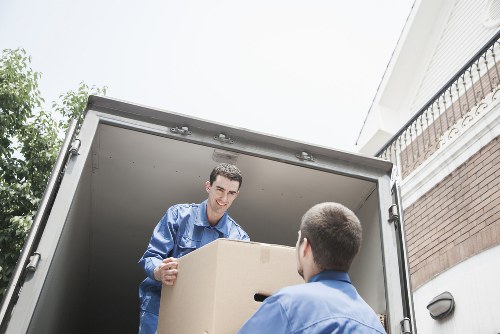 Business relocation preparations in a South Kensington street with access challenges