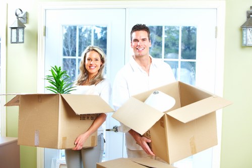 Professional man and van service with safety focus