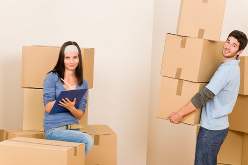 Careful loading of furniture for a South Kensington relocation